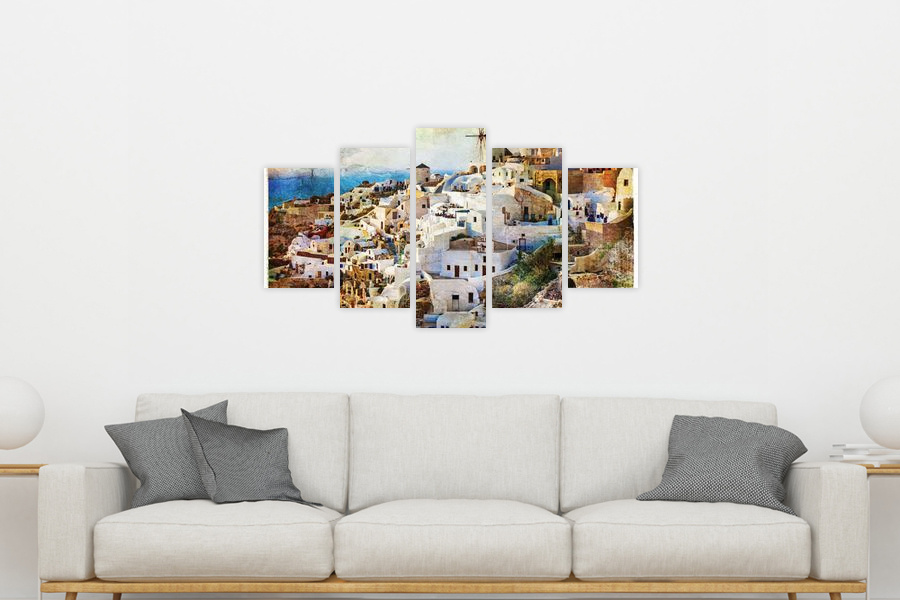 Πίνακας σε καμβά για χώρο που μπορεί να προορίζεται, με αφηρημένα σχέδια και μοντέρνο στυλ διακόσμησης.