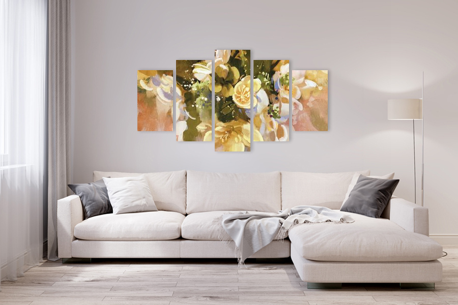 Πίνακας σε καμβά για χώρο που μπορεί να προορίζεται, με αφηρημένο στυλ και μοντέρνα διακόσμηση.