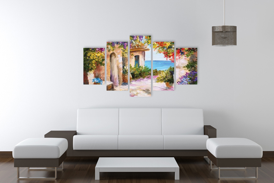 Πίνακας σε καμβά για χώρο που μπορεί να προορίζεται, με αφηρημένα σχέδια, μοντέρνα στυλ διακόσμησης.