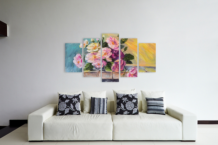 Πίνακας σε καμβά για χώρο που μπορεί να προορίζεται, αφηρημένο σχέδιο με minimal στυλ διακόσμησης.