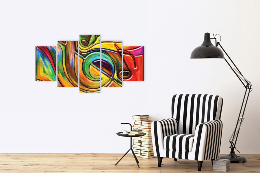 Πίνακας σε καμβά για το σαλόνι, με αφηρημένα σχέδια, σε μοντέρνο στυλ διακόσμησης.