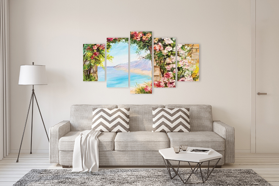 Πίνακας σε καμβά για μοντέρνο χώρο, με αφηρημένα σχέδια, ρεαλιστικό στυλ διακόσμησης.