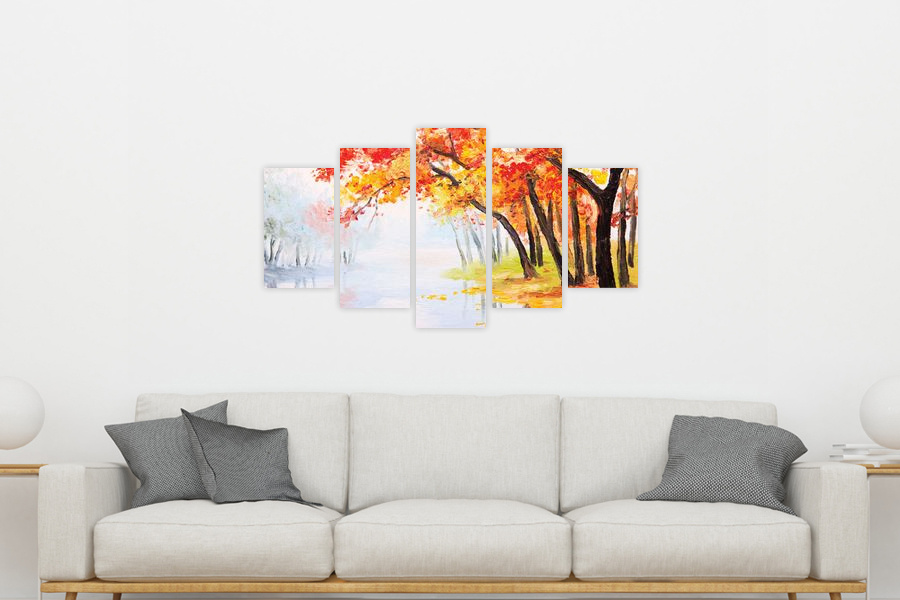 Πίνακας σε καμβά με αφηρημένο σχέδιο, ιδανικός για μοντέρνο χώρο, χωρίς γνωστό καλλιτέχνη ή τίτλο.