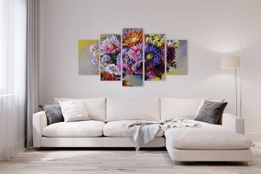 Πίνακας σε καμβά για αίθριο, με αφηρημένο σχέδιο, στυλ διακόσμησης μοντέρνο.