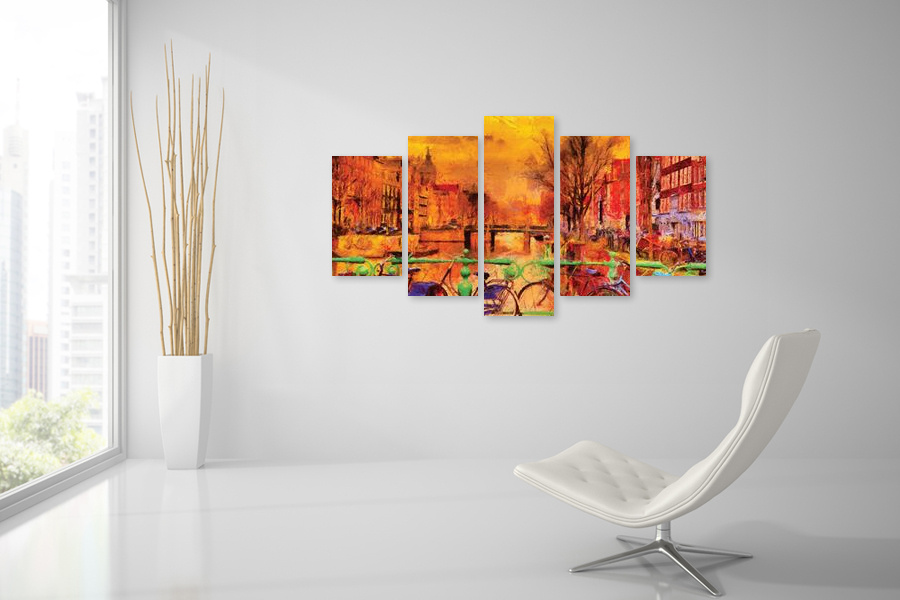 Πίνακας σε καμβά για χώρο που μπορεί να προορίζεται, αφηρημένο στυλ, μοντέρνα διακόσμηση.