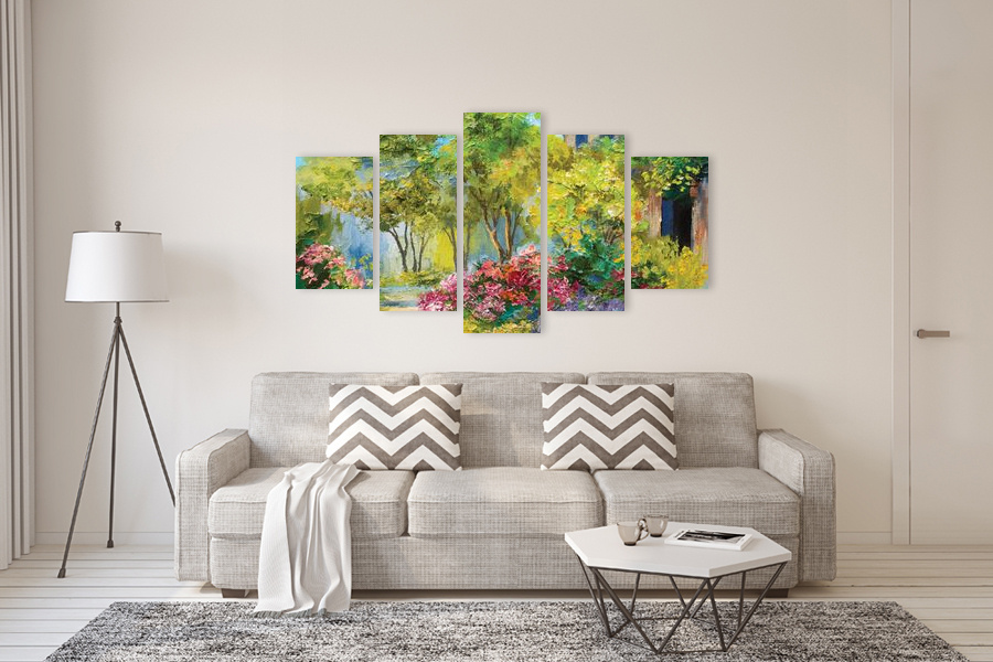 Πίνακας σε καμβά για τη διακόσμηση χώρου που μπορεί να προορίζεται για σαλόνι, αφηρημένο στυλ, σε μοντέρνο στυλ.