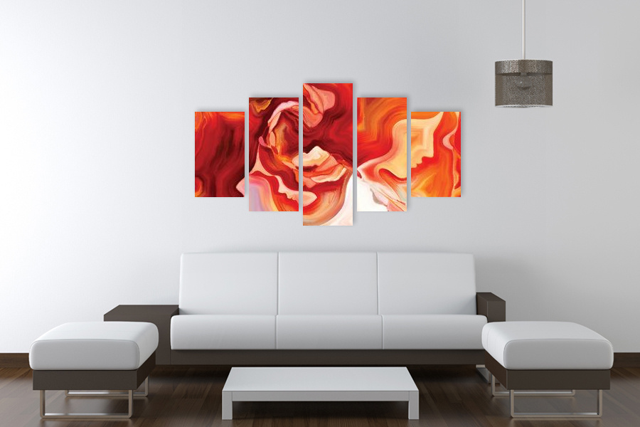 Πίνακας σε καμβά για χώρο που μπορεί να προορίζεται για καθιστικό, με αφηρημένο στυλ και μοντέρνα διακόσμηση.