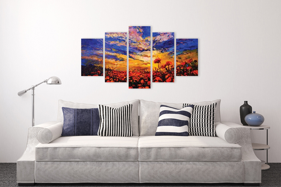 Πίνακας σε καμβά για χώρος που μπορεί να προορίζεται, με αφηρημένο στυλ και μοντέρνα διακόσμηση.