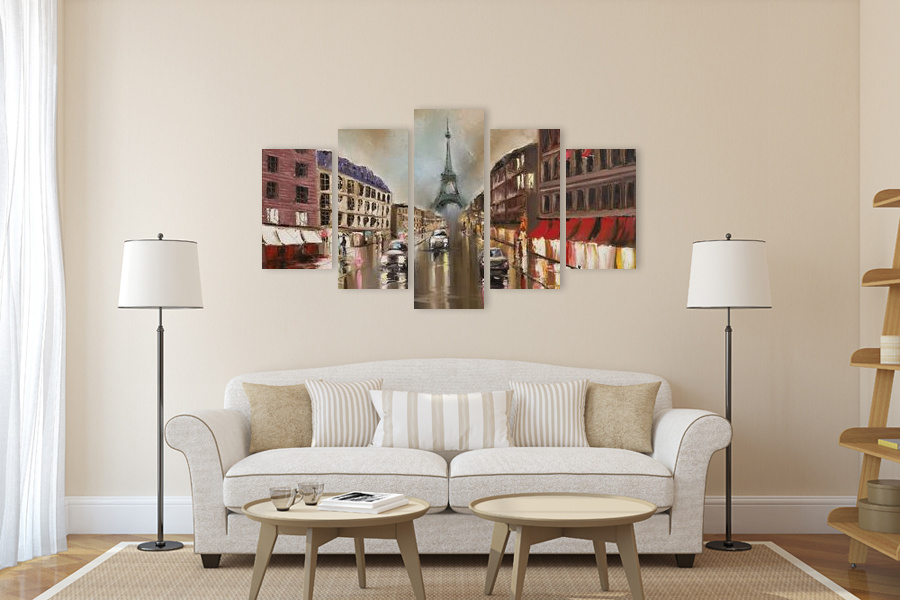 Πίνακας σε καμβά για μοντέρνο χώρο, με αφηρημένο σχέδιο, ιδανικός για διακόσμηση.