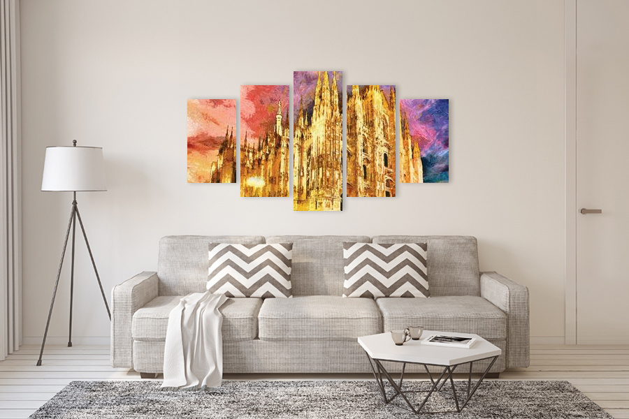 Πίνακας σε καμβά για χώρο που μπορεί να προορίζεται, με αφηρημένο σχέδιο και μοντέρνο στυλ διακόσμησης.