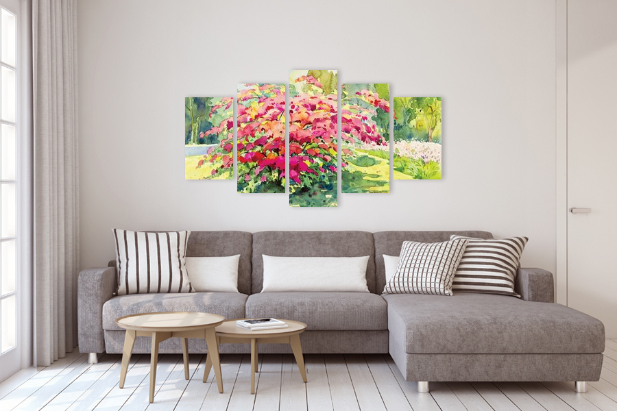 Πίνακας σε καμβά για χώρο που μπορεί να προορίζεται, με αφηρημένο στυλ ζωγραφικής και μοντέρνα διακόσμηση.