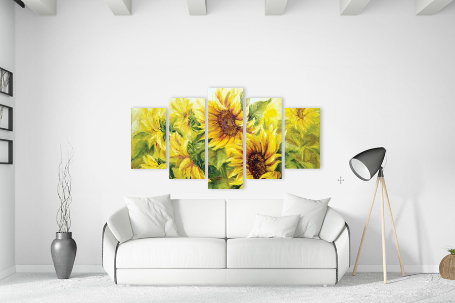 Πίνακας σε καμβά σε μοντέρνο χώρο, με αφηρημένο σχέδιο, ιδανικός για minimal διακόσμηση.