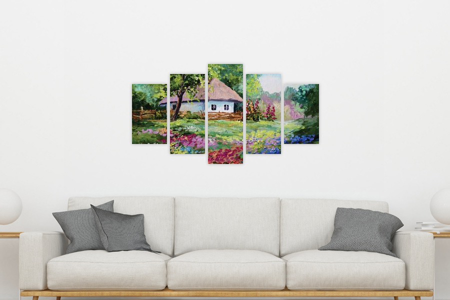 Πίνακας σε καμβά για το σαλόνι, αφηρημένος πίνακας με φωτεινά χρώματα, μοντέρνα διακόσμηση.