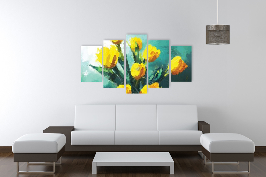 Πίνακας σε καμβά με αφηρημένο θέμα, modern στυλ διακόσμησης, ιδανικός για σύγχρονο χώρο.