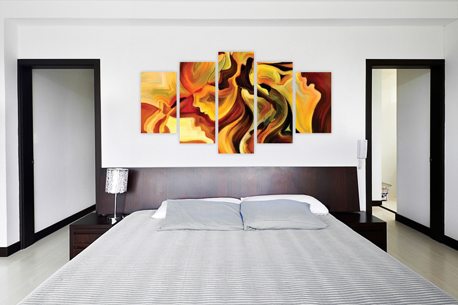 Πίνακας σε καμβά για το χώρο που μπορεί να προορίζεται, με αφηρημένο στυλ διακόσμησης.