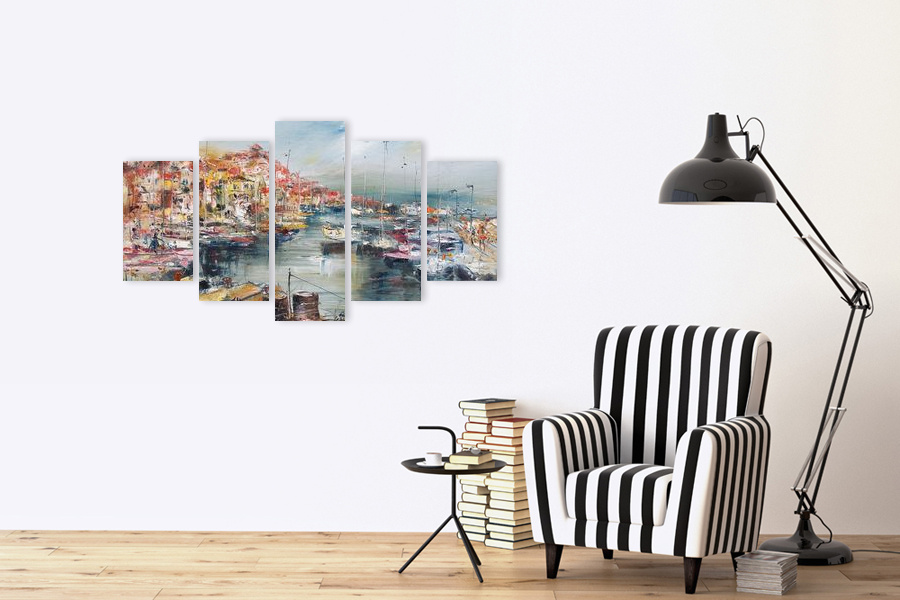 Πίνακας σε καμβά για σαλόνι, με αφηρημένο θέμα, μοντέρνο στυλ διακόσμησης.