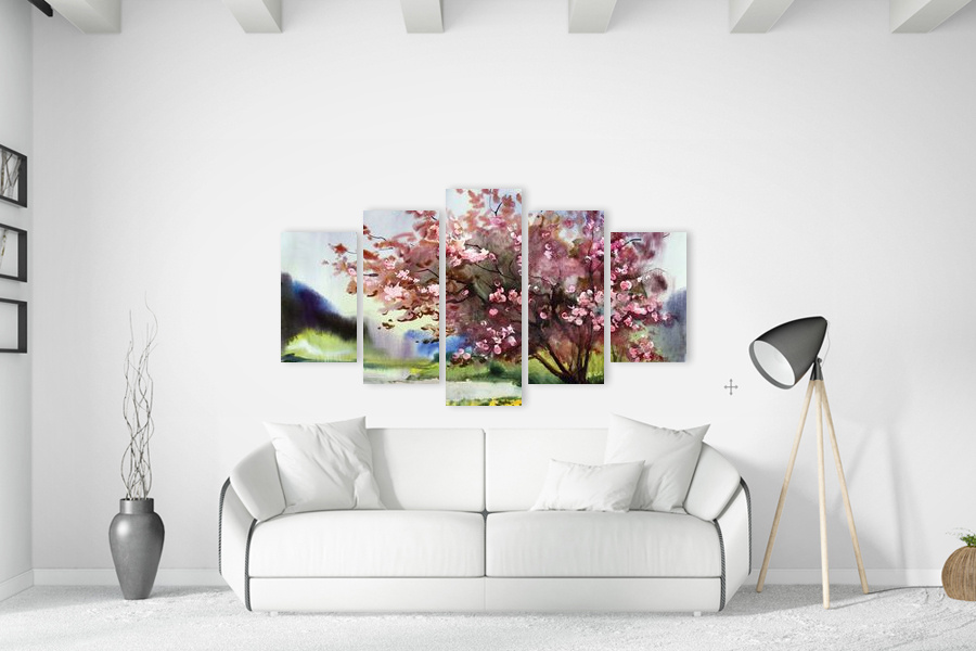 Πίνακας σε καμβά για χώρο που μπορεί να προορίζεται για σαλόνι, με αφηρημένο στυλ και μοντέρνα διακόσμηση.