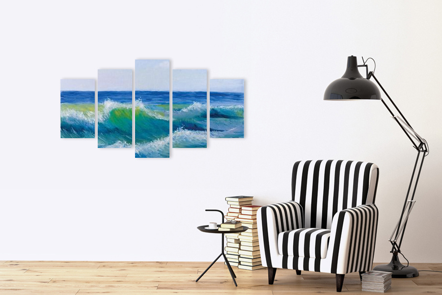 Πίνακας σε καμβά για δωμάτιο, με αφηρημένα σχέδια, σε μοντέρνο στυλ διακόσμησης.