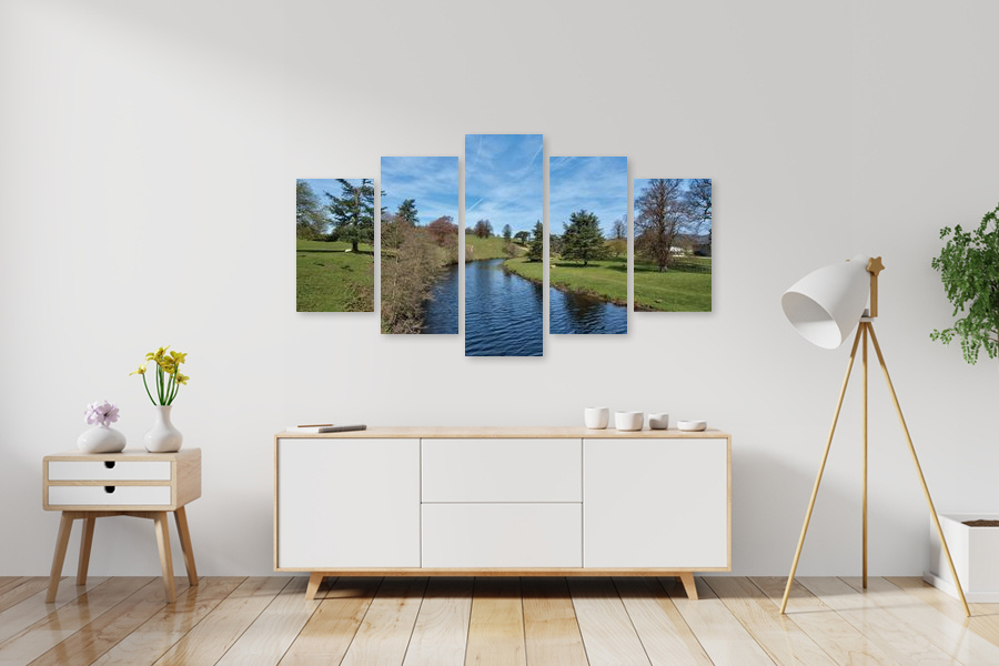 Πίνακας σε καμβά για μοντέρνο χώρο, με τοπίο και φύση, αφηρημένο στυλ.