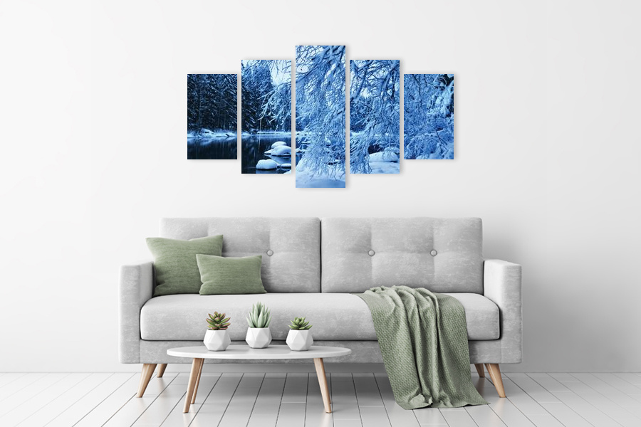 Πίνακας σε καμβά για το χώρο που μπορεί να προορίζεται, με τοπίο φυσικής ομορφιάς, αφηρημένο στυλ διακόσμησης.