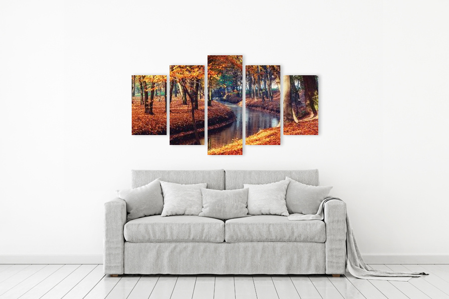 Πίνακας σε καμβά για τοπίο, με φυσικό τοπίο και ήρεμα χρώματα, σε ρεαλιστικό και μοντέρνο στυλ διακόσμησης.