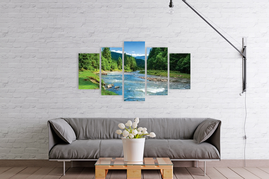 Πίνακας σε καμβά με τοπίο και φύση, μοντέρνος στυλ διακόσμησης.