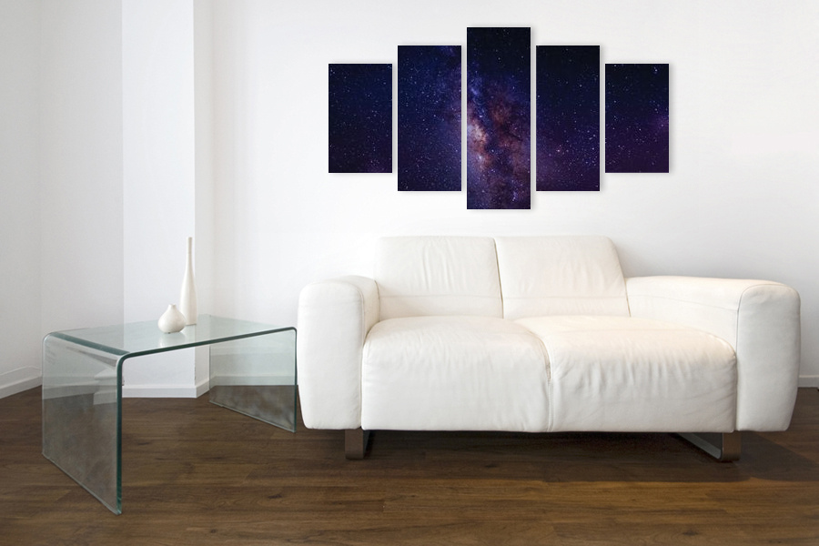 Πίνακας σε καμβά για χώρο που μπορεί να προορίζεται για διακόσμηση, με θέμα το διάστημα, σε αφηρημένο στυλ, μοντέρνο.