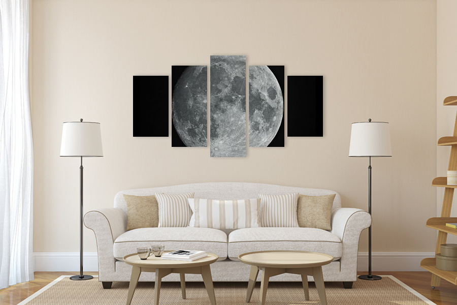 Πίνακας σε καμβά για δωμάτιο, με θέμα το διάστημα, σε αφηρημένο στυλ, για μοντέρνα διακόσμηση.