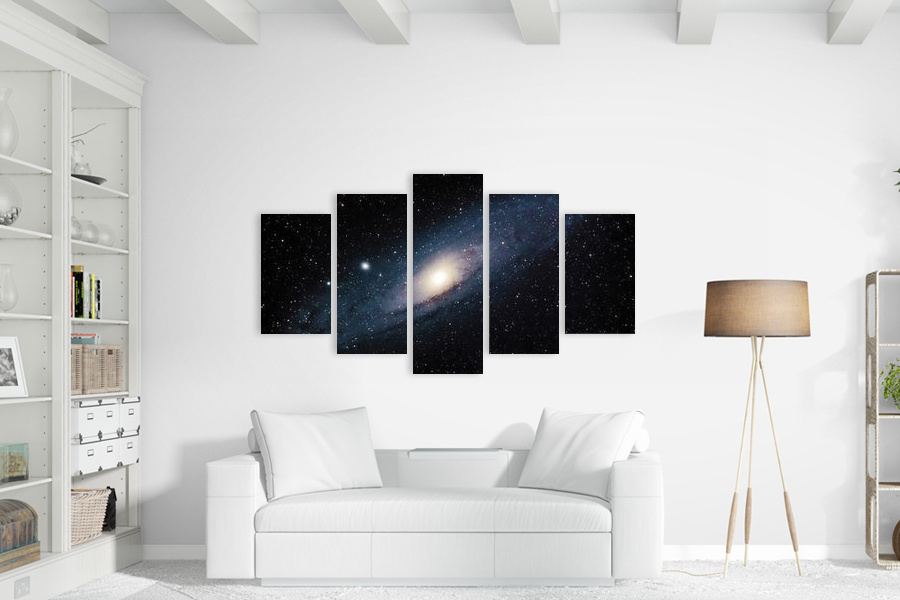 Πίνακας σε καμβά για χώρο που μπορεί να προορίζεται για χαλάρωση, με διάστημα σε αφηρημένο στυλ και μοντέρνα διακόσμηση.