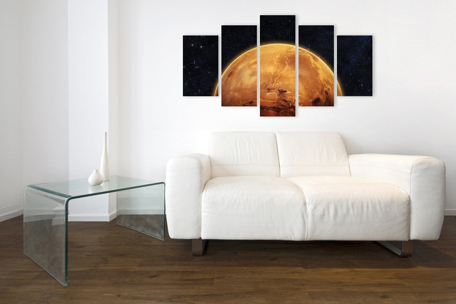 Πίνακας σε καμβά για δωμάτιο, με θέμα το διάστημα, αφηρημένο στυλ, μοντέρνα διακόσμηση.