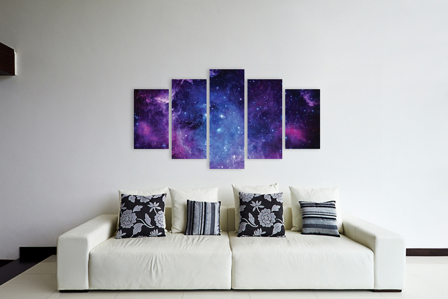 Πίνακας σε καμβά για διάστημα, με αφηρημένα μοτίβα, μοντέρνου στυλ διακόσμησης.