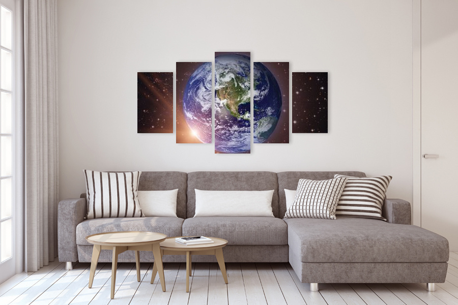 Πίνακας σε καμβά για διάστημα, με αφηρημένο θέμα, μοντέρνο στυλ διακόσμησης.