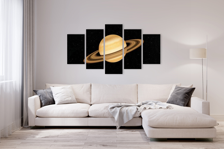 Πίνακας σε καμβά για χώρος που μπορεί να προορίζεται για διακόσμηση, με θέμα το Διάστημα και αφηρημένο στυλ.