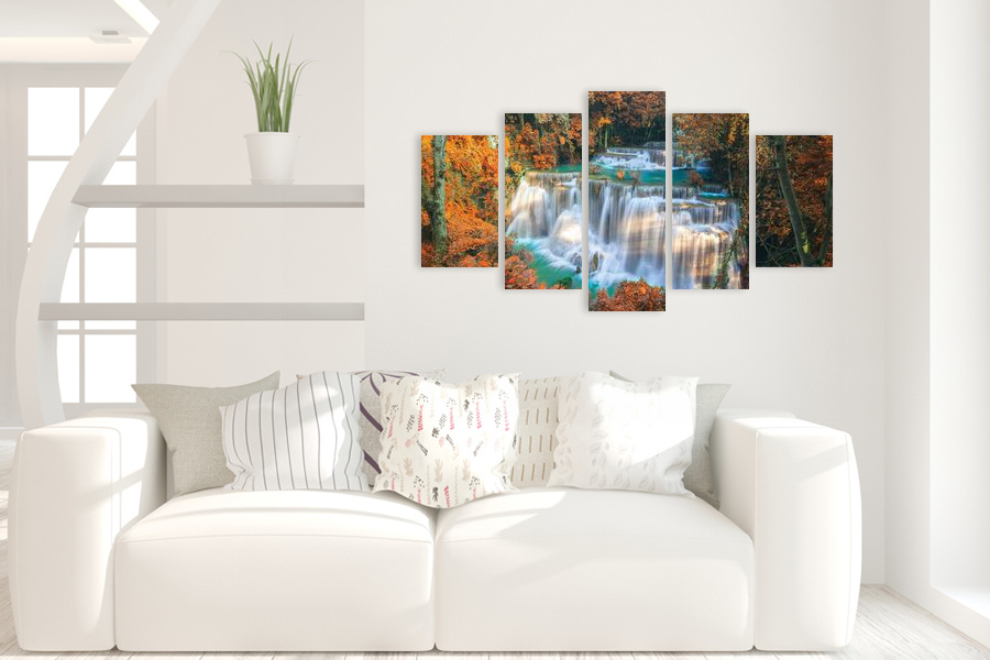 Πίνακας σε καμβά για τοίχο με φυσικό τοπίο, ρεαλιστικού στυλ, κατάλληλος για μοντέρνο χώρο.