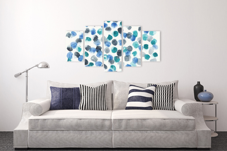 Πίνακας σε καμβά, με αφηρημένο σχέδιο, για μοντέρνο χώρο, χωρίς γνωστό καλλιτέχνη ή τίτλο.