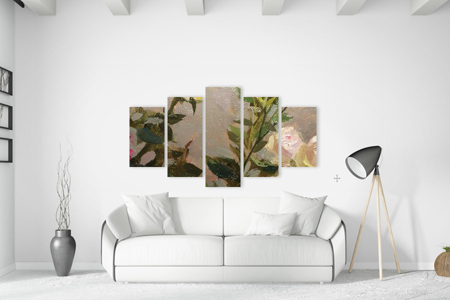 Πίνακας σε καμβά για χώρος που μπορεί να προορίζεται από άγνωστο καλλιτέχνη, αφηρημένο στυλ με μοντέρνα διακόσμηση.