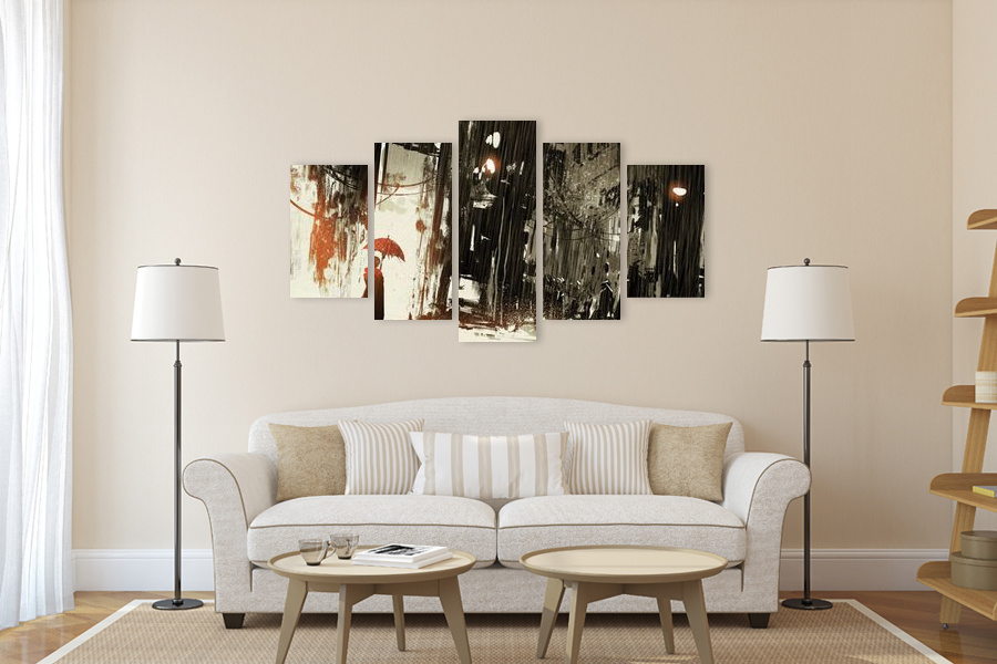 Πίνακας σε καμβά για μοντέρνο χώρο, με αφηρημένο σχέδιο, ιδανικός για σαλόνι ή γραφείο.