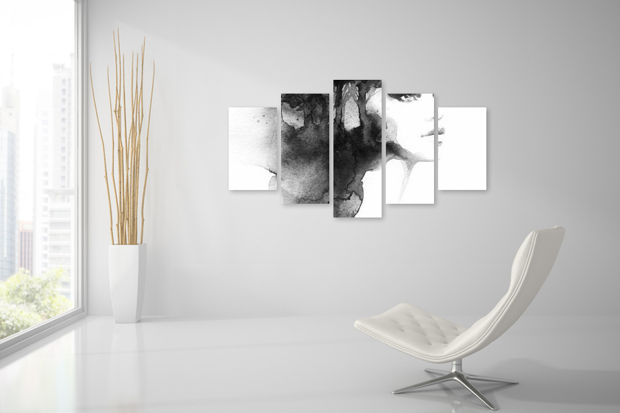 Πίνακας σε καμβά, μοντέρνο στυλ διακόσμησης, με αφηρημένα σχέδια, ιδανικός για ριάκο καλλιτέχνη, χωρίς συγκεκριμένο τίτλο.