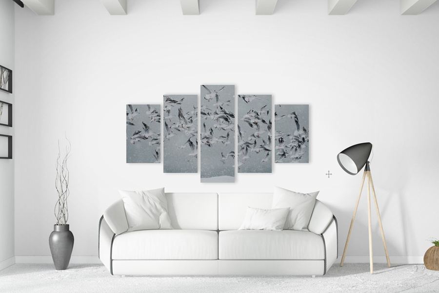 Πίνακας σε καμβά για μοντέρνο χώρο, με αφηρημένο σχέδιο, ιδανικός για minimal διακόσμηση.