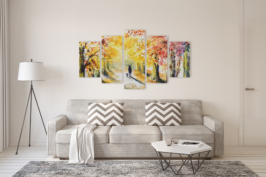 Πίνακας σε καμβά με αφηρημένο θέμα, κατάλληλος για μοντέρνο χώρο διακόσμησης.