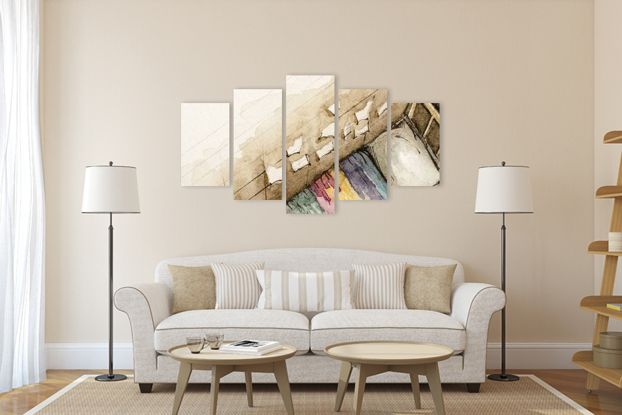 Πίνακας σε καμβά για χώρος που μπορεί να προορίζεται, με αφηρημένο στυλ και μοντέρνα διακόσμηση.