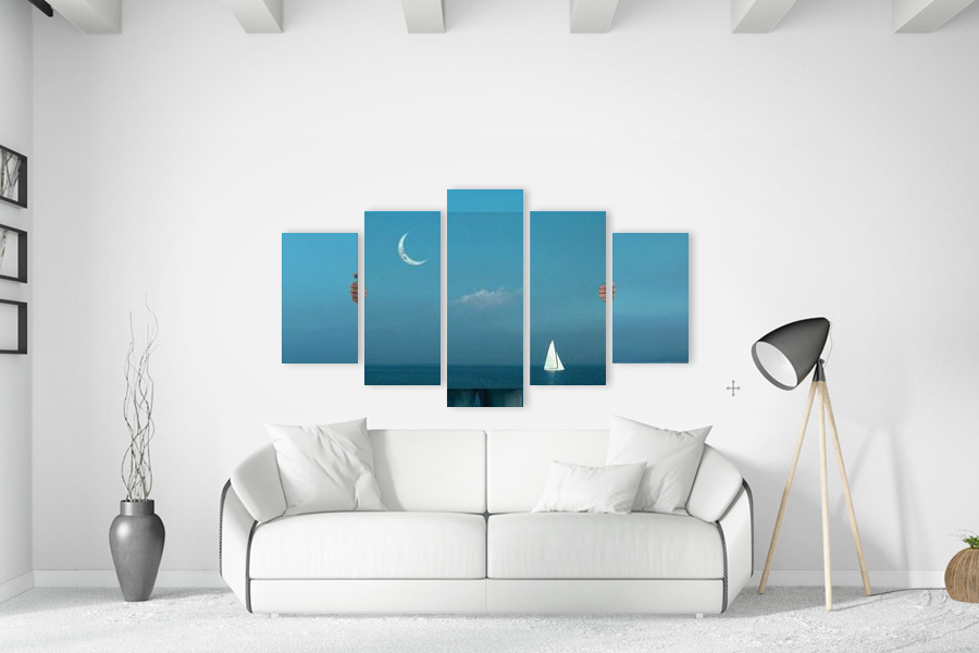 Πίνακας σε καμβά με αφηρημένο θέμα, ιδανικός για μοντέρνο χώρο, χωρίς γνωστό καλλιτέχνη ή τίτλο.