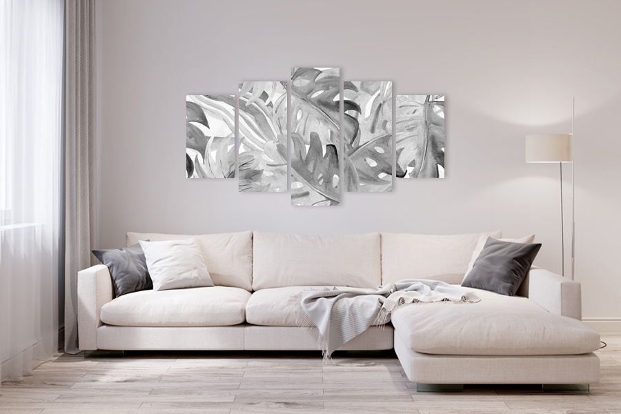 Πίνακας σε καμβά για χώρο που μπορεί να προορίζεται ως σαλόνι, με αφηρημένο στυλ και μοντέρνα διακόσμηση.