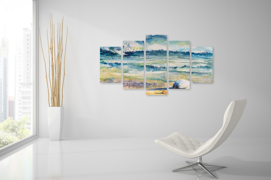 Πίνακας σε καμβά για το χώρο που μπορεί να προορίζεται, με αφηρημένα σχέδια, μοντέρνο στυλ διακόσμησης.