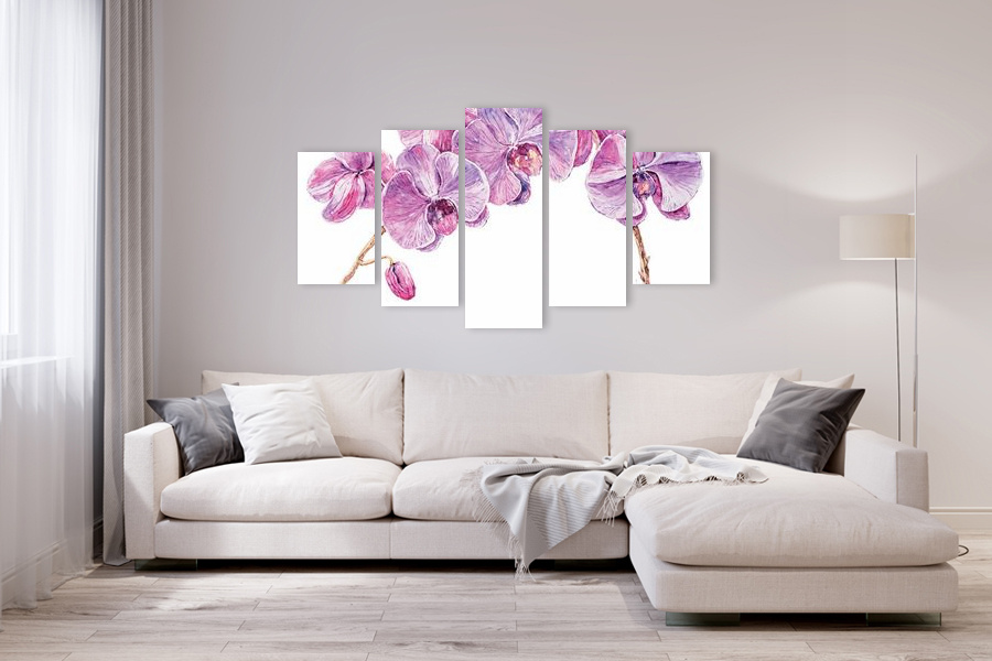 Πίνακας σε καμβά για μοντέρνο χώρο, με αφηρημένα σχέδια σε φωτεινά χρώματα, κατάλληλος για διακόσμηση.