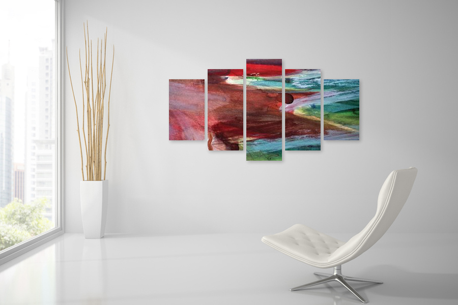 Πίνακας σε καμβά για χώρο που μπορεί να προορίζεται, με αφηρημένο σχέδιο και μοντέρνο στυλ διακόσμησης.