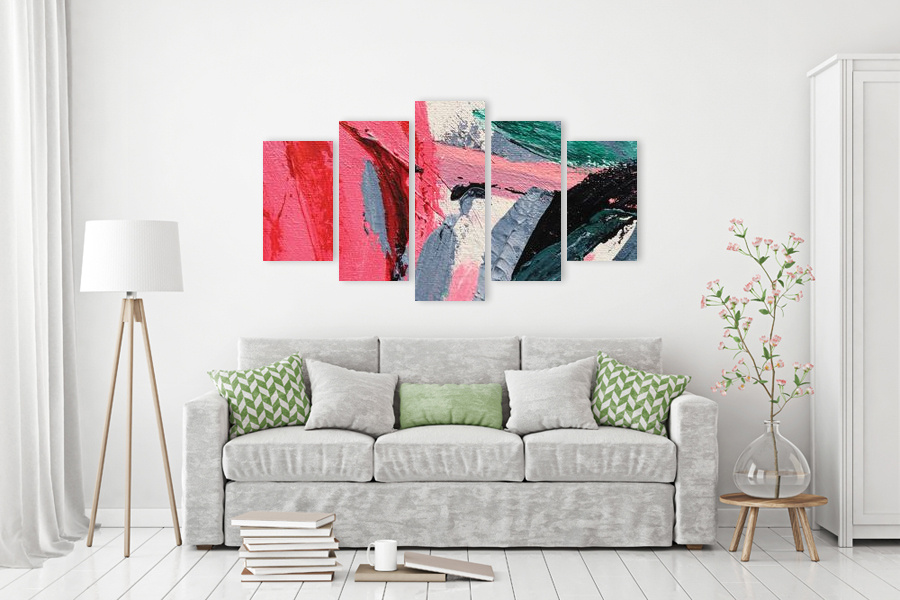 Πίνακας σε καμβά για χώρο που μπορεί να προορίζεται, με αφηρημένο στυλ και μοντέρνα διακόσμηση.