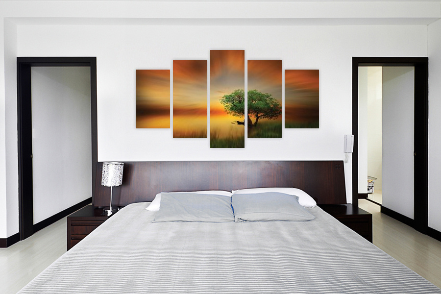 Πίνακας σε καμβά για μοντέρνο χώρο, με αφηρημένο στυλ και έντονα χρώματα.