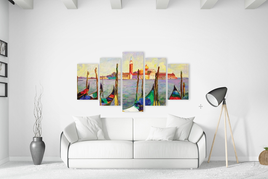 Πίνακας σε καμβά για μοντέρνο χώρο, με αφηρημένο θέμα, στυλ καλλιτέχνη άγνωστο, PAIN, σε minimal διακόσμηση.