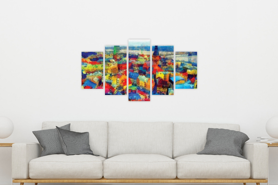 Πίνακας σε καμβά που μπορεί να προορίζεται για μοντέρνο σαλόνι, με αφηρημένα στοιχεία, σε στυλ minimal.